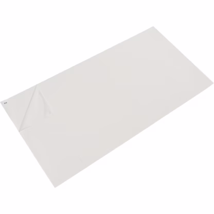 Clean Room Matting, 1.57 mils Thick, 2' W, 3-3/4' L x White