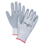 Seamless Stretch Cut-Resistant Gloves, 13 Gauge, Nitrile Coated, HPPE Shell, ANSI/ISEA 105 Level 2/EN 388 Level 3