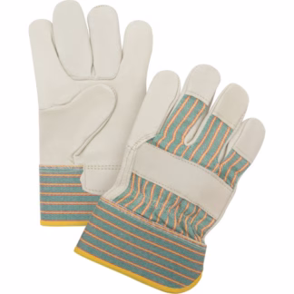 Abrasion-Resistant Fitter's Gloves, Medium, Grain Cowhide Palm