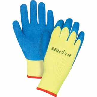 High Visibility Coated Lined Cold Weather Gloves, 7 Gauge, Terry Shell