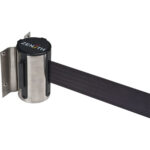 Wall Mount Barrier, Steel, Screw Mount, 7', Black Tape