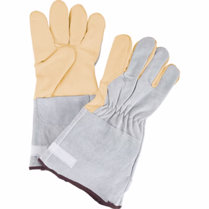 Standard-Duty Snug Wrist Work Gloves, Large, Grain Cowhide Palm