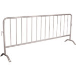 Portable Barrier, Interlocking, 102" L x 40" H, Silver