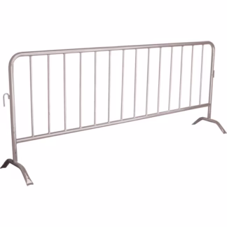 Portable Barrier, Interlocking, 102" L x 40" H, Silver