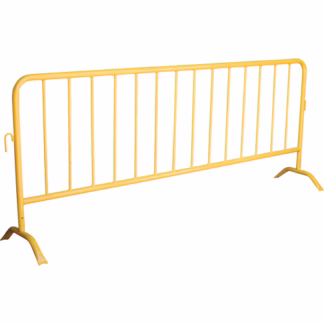 Portable Barrier, Interlocking, 102" L x 40" H, Yellow