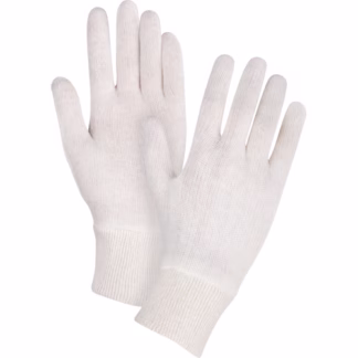 Mediumweight Inspection Gloves, Poly/Cotton, Knit Wrist Cuff, Ladies