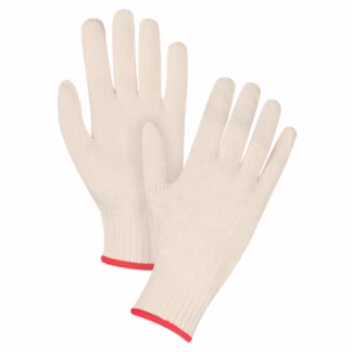 Heavyweight String Knit Gloves, Poly/Cotton, 7 Gauge, Small