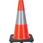 Traffic Cone, 18", Orange, 6" Reflective Collar(s)