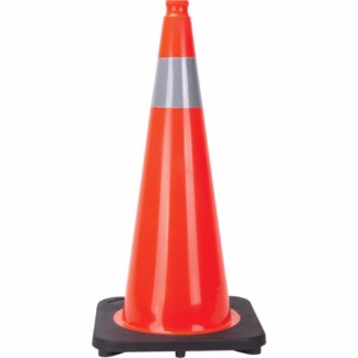 Traffic Cone, 28", Orange, 4" Reflective Collar(s)