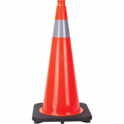 Traffic Cone, 28", Orange, 4" Reflective Collar(s)
