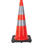 Traffic Cone, 28", Orange, 4" & 6" Reflective Collar(s)