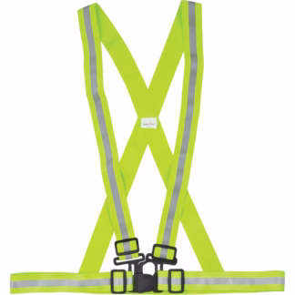 Standard-Duty Safety Harness, High Visibility Lime-Yellow, Silver Reflective Colour, 3X-Large