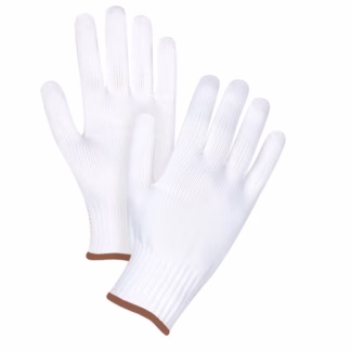 Seamless String Knit Gloves, Polyester, 10 Gauge, Large