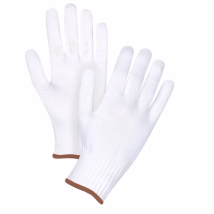 Seamless String Knit Gloves, Polyester, 10 Gauge, Large