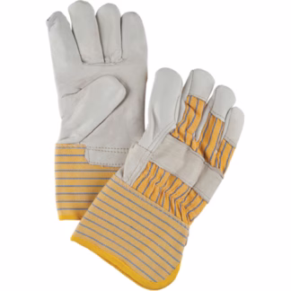 Abrasion-Resistant Winter-Lined Fitters Gloves, Large, Grain Cowhide Palm, Cotton Fleece Inner Lining