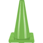 Coloured Traffic Cone, 18", Green