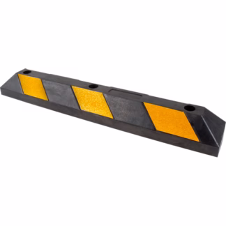 Parking Curb, Rubber, 3' L, Black/Yellow