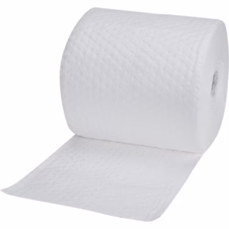 Industrial-Grade Fine Fibre Sorbent Rolls, Mediumweight, 150' L x 15" W, 25 gal. Absorbancy