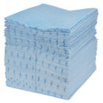 Blue Bonded Sorbent Pad, Oil Only, 15" x 17", 30 gal. Absorbancy