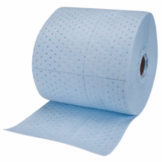 Blue Bonded Sorbent Rolls, Lightweight, 150' L x 15" W, 20 gal. Absorbancy