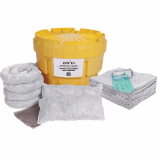 Spill Kit, Oil Only, Overpack/Salvage Drum, 20 US gal. Absorbancy
