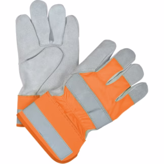 Premium Quality High Visibility Fitters Gloves, Large, Split Cowhide Palm, Thinsulate? Inner Lining