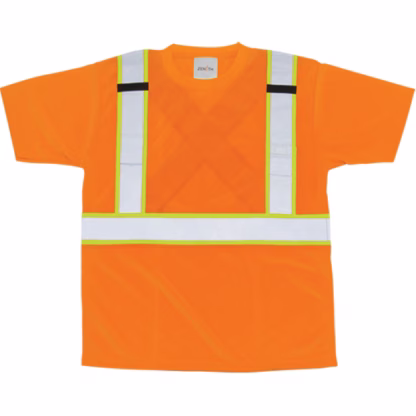 CSA Compliant T-Shirt, Polyester, X-Large, Orange