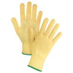 Seamless String Knit Gloves, Size Medium/8, 7 Gauge, Kevlar Shell, ASTM ANSI Level A2/EN 388 Level 3
