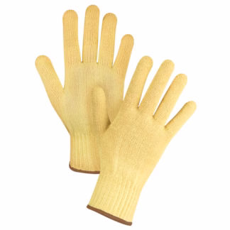 Seamless String Knit Gloves, Size Large/9, 7 Gauge, Kevlar Shell, ASTM ANSI Level A2/EN 388 Level 3