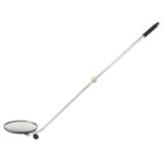 Inspection Mirror, 8.5" dia., Round, 47" Handle