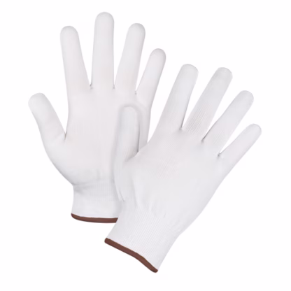 Seamless String Knit Gloves, Polyester, 15 Gauge, Men's