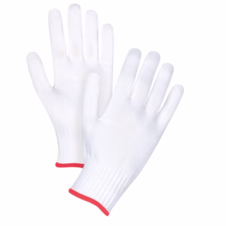 Seamless String Knit Gloves, Polyester, 10 Gauge, Small