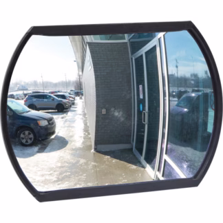 Roundtangular Convex Mirror with Bracket, 12" H x 18" W, Indoor/Outdoor