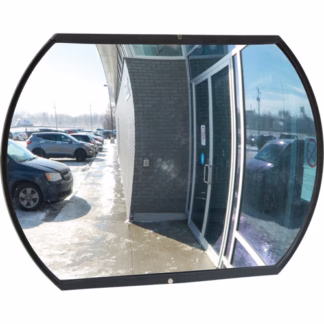 Roundtangular Convex Mirror with Bracket, 24" H x 36" W, Indoor/Outdoor