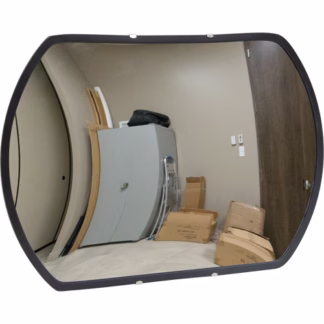 Roundtangular Convex Mirror with Bracket, 12" H x 18" W, Indoor/Outdoor