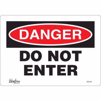 "Do Not Enter" Sign, 7" x 10", Vinyl, English