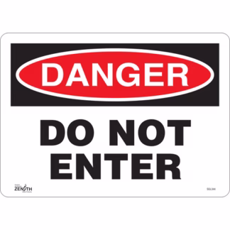 "Do Not Enter" Sign, 10" x 14", Vinyl, English