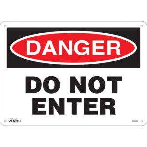 "Do Not Enter" Sign, 10" x 14", Plastic, English