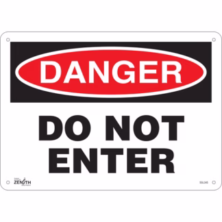 "Do Not Enter" Sign, 10" x 14", Plastic, English