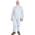Hooded Coveralls,  White, Microporous