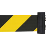 Magnetic Tape Cassette for Build-Your-Own Crowd Control Barrier, 7', Black and Yellow Tape