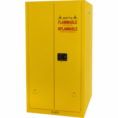 Flammable Storage Cabinet, 60 gal., 2 Door, 34" W x 65" H x 34" D