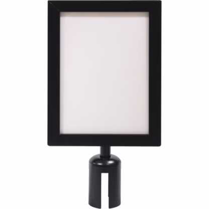 Sign Frame for Crowd Control Post, Black