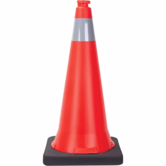 Traffic Cone, 28", Orange, 4" Reflective Collar(s)