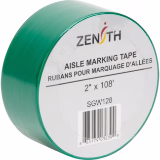 Aisle Marking Tape, 2" x 108', PVC, Green