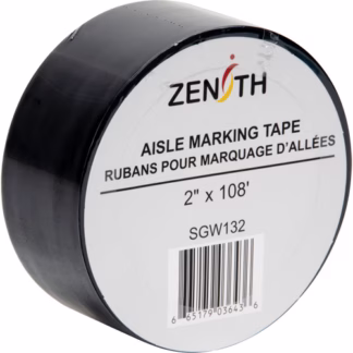 Aisle Marking Tape, 2" x 108', PVC, Black