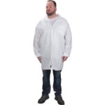 Protective Lab Coat, Microporous, White, 2X-Large