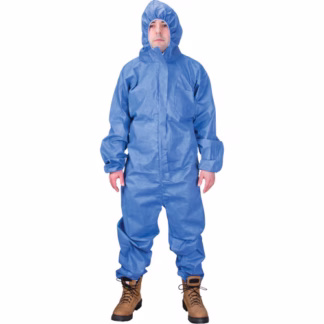 Hooded Coveralls, Blue, SMS