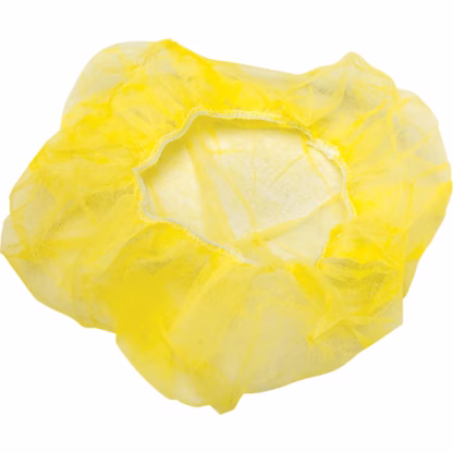 Bouffant Caps, Polypropylene, 24", Yellow