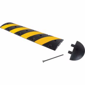 Speed Bump Kit, Rubber, 4' L x 11" W x 2" H